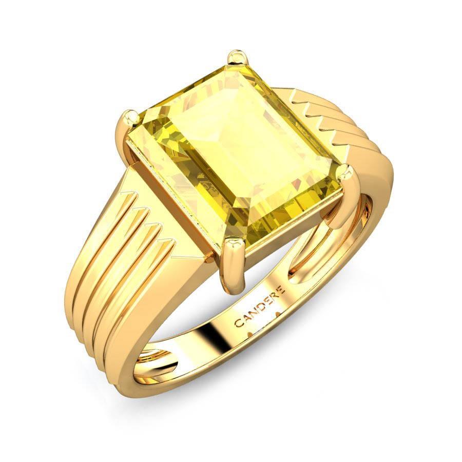 Buy All Stone 5.25 Ratti Yellow Sapphire Gold Ring Original Certified Sri  Lanka Adjustable Pukhraj Ring Ceylon Pila Pukhraj Ki Anguthi A++ Kanakapushyaragam  Rings For Men Women पुखराज रत्न ओरिजिनल रिंग at