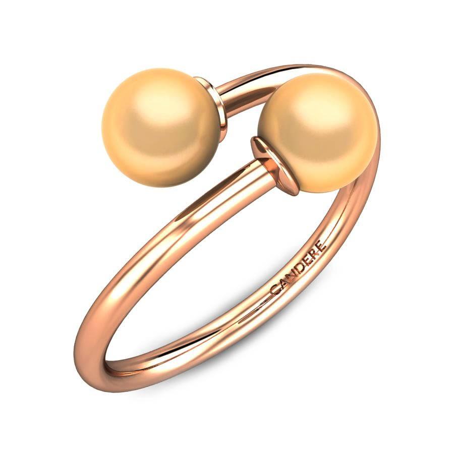 Love Seat Peach Pearl Ring