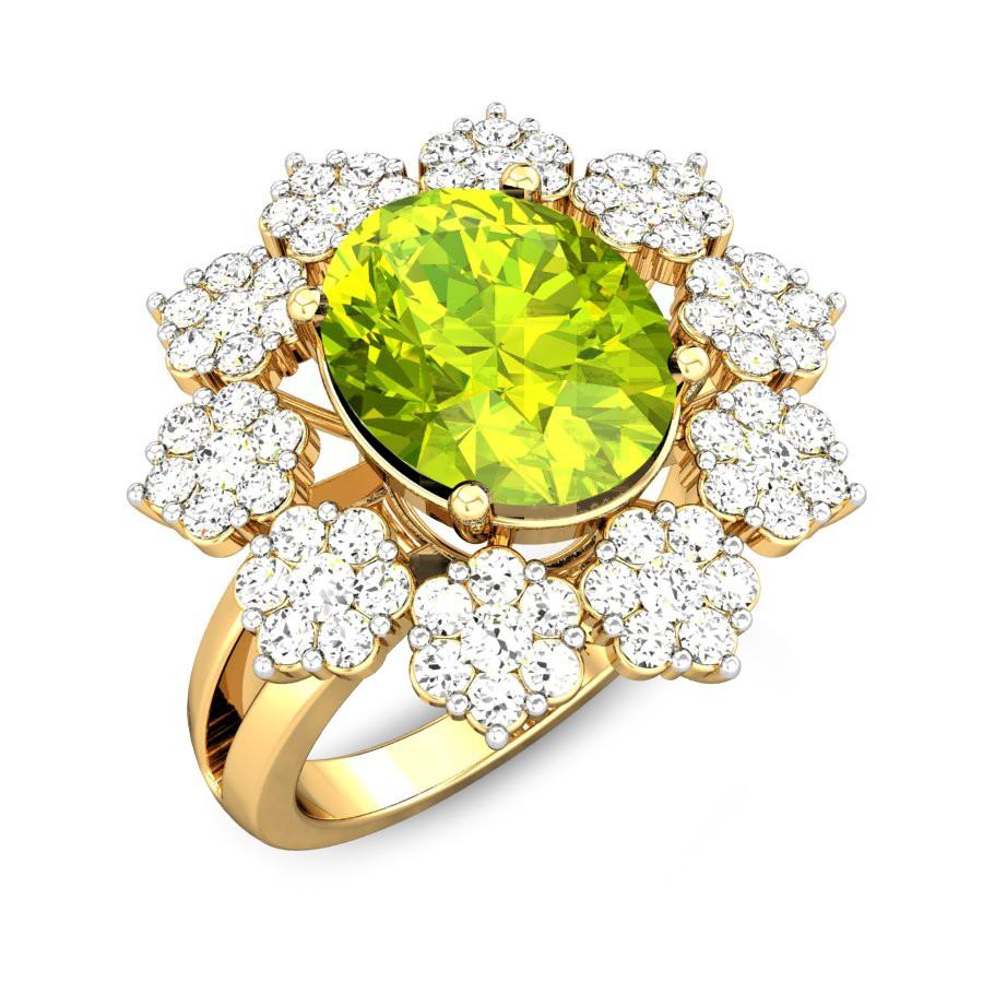 Peridot Ring Morgana | 14k Gold Ring | Sovats - SOVATS