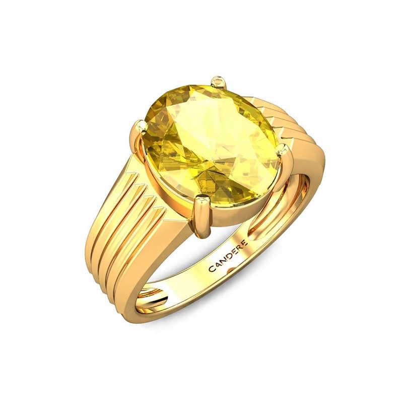 Yellow sapphire ring