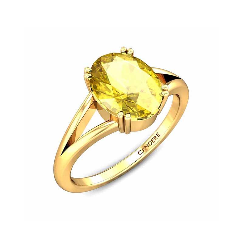 Yellow sapphire ring