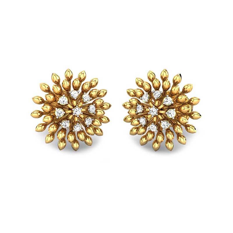 Inaaya Cluster Diamond Earrings-Candere by Kalyan Jewellers-tmf.edu.vn