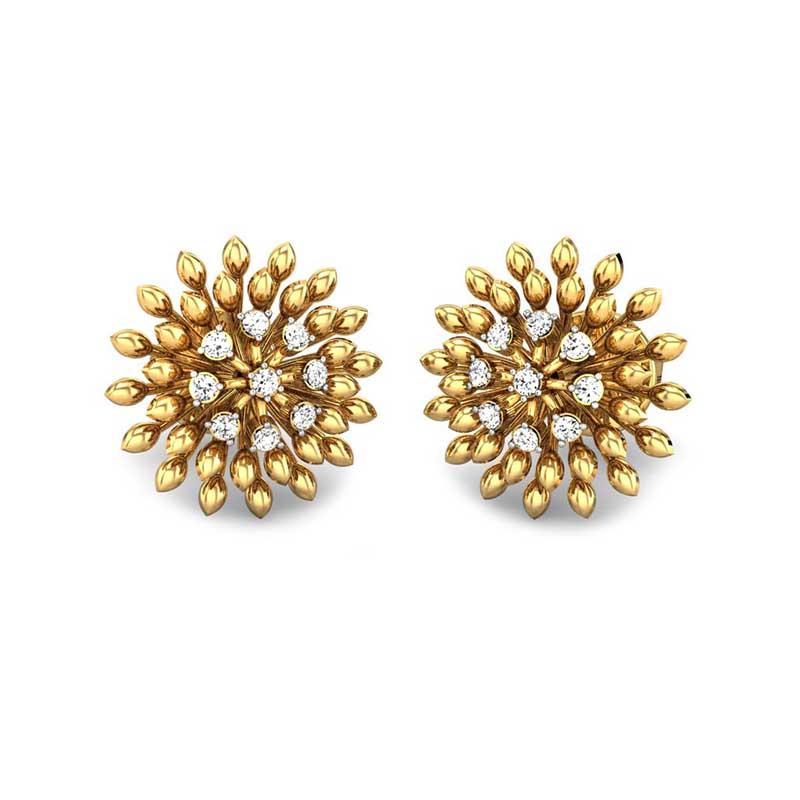 Latest Second Stud Designs  Gold  Diamond jewellery  Gold studs