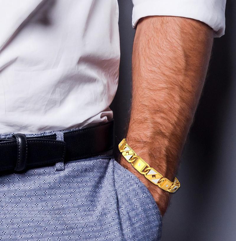 Designer Mens Gold Bracelets in Brampton Canada