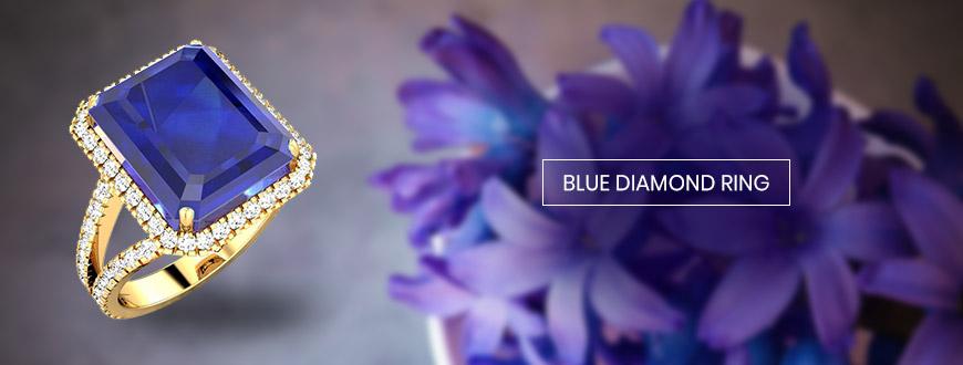 Blue Diamond Ring