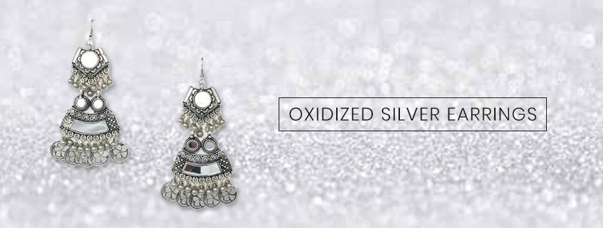 Oxidized Silver Earrings