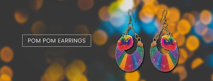 pom pom earrings